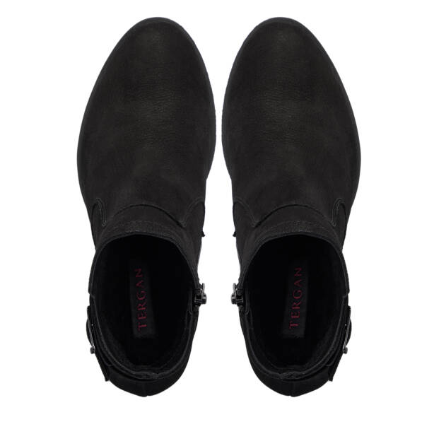 Siyah Nubuk Deri Kadın Bot - K25K1BT68226-A64 - 5