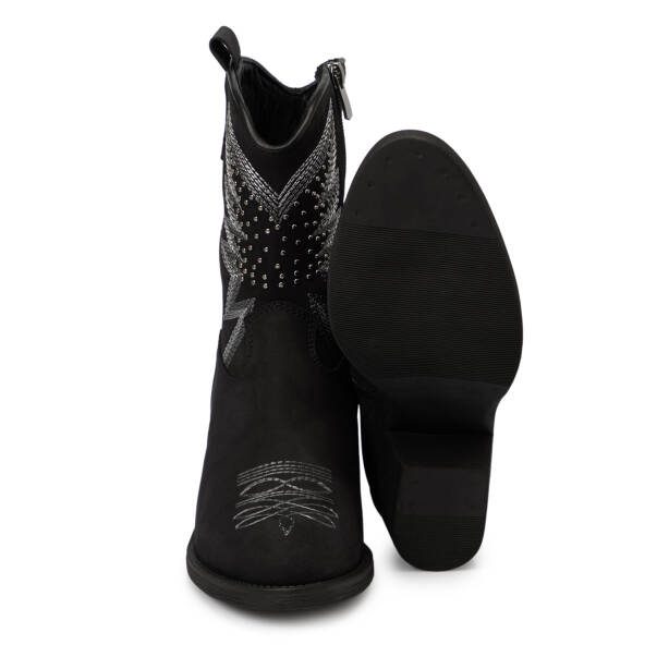 Siyah Nubuk Deri Kadın Bot - K25K1BT68312-A64 - 4