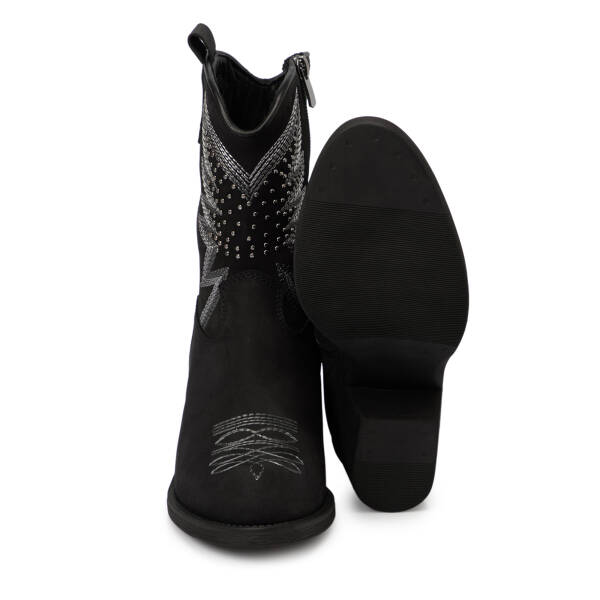 Siyah Nubuk Deri Kadın Bot - K25K1BT68312-A64 - 4