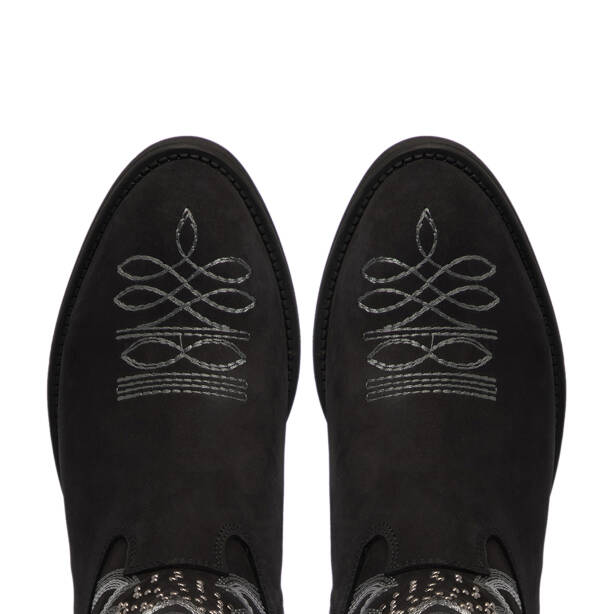 Siyah Nubuk Deri Kadın Bot - K25K1BT68312-A64 - 5