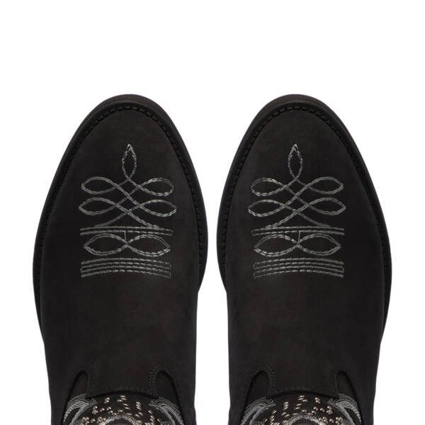 Siyah Nubuk Deri Kadın Bot - K25K1BT68312-A64 - 5