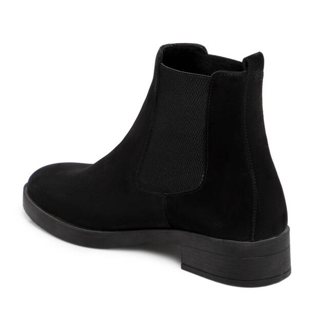 Siyah Hakiki Nubuk Deri Kadın Bot - K25K1BT68504-A64 - Tergan