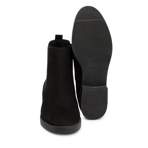 Siyah Hakiki Nubuk Deri Kadın Bot - K25K1BT68504-A64 - 4