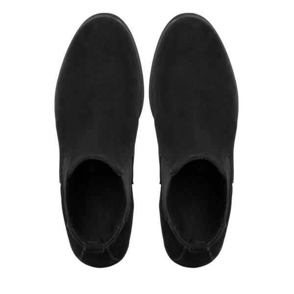 Siyah Hakiki Nubuk Deri Kadın Bot - K25K1BT68504-A64 - 5