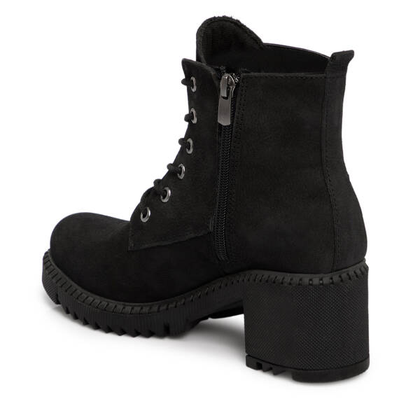 Siyah Hakiki Nubuk Deri Kadın Bot - K25K1BT68505-A64 - 3