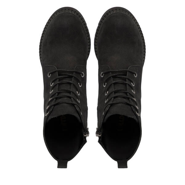 Siyah Hakiki Nubuk Deri Kadın Bot - K25K1BT68505-A64 - 5