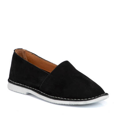  Siyah Nubuk Deri Kadın Casual Ayakkabı - K21I1AY65434-A64 