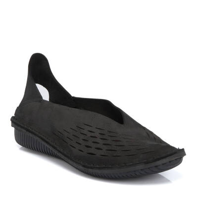  Siyah Nubuk Deri Kadın Casual Ayakkabı - K21Y1AY65480-A64 - 1