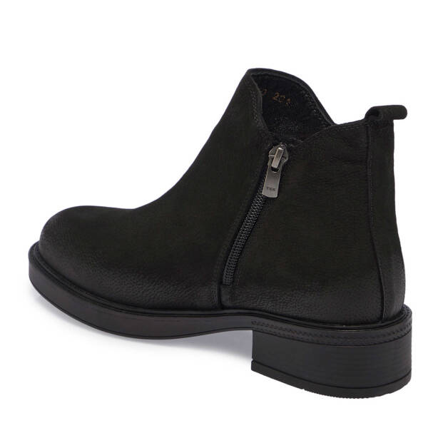 Siyah Nubuk Deri Kadın Casual Bot - K24K1BT67508-A64 - 2