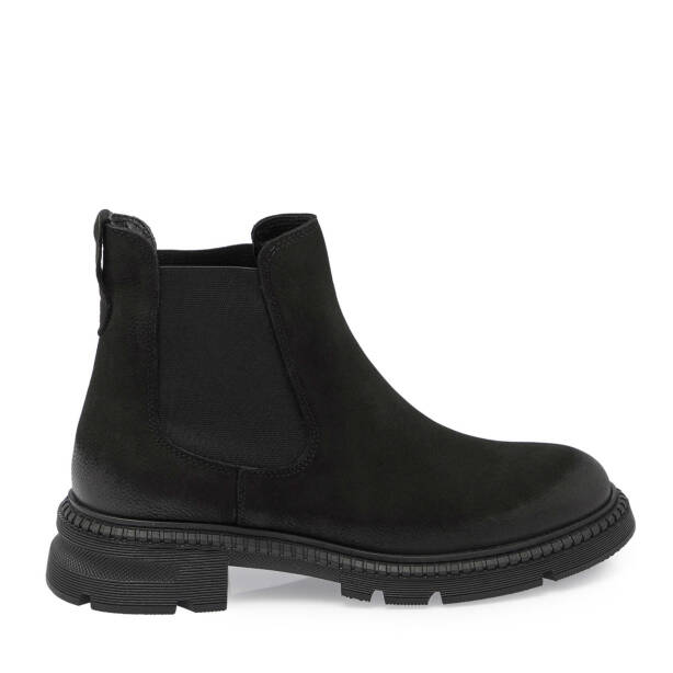 Siyah Nubuk Deri Kadın Casual Bot - K24K1BT67509-A64 - 3