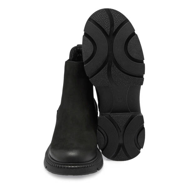 Siyah Nubuk Deri Kadın Casual Bot - K24K1BT67509-A64 - 4