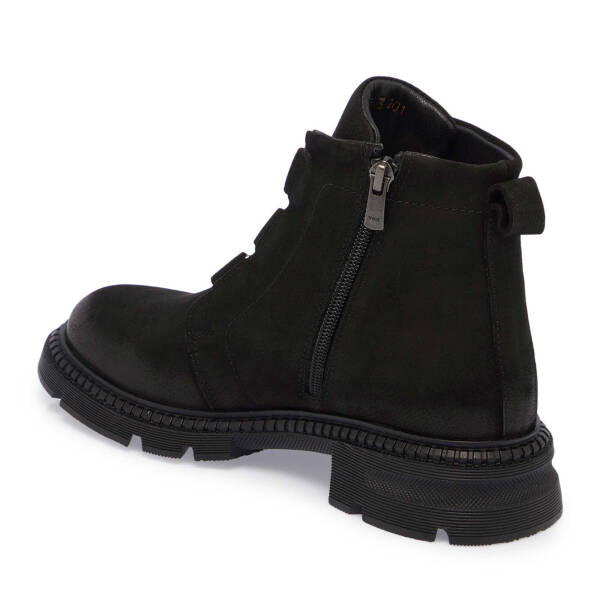 Siyah Nubuk Deri Kadın Casual Bot - K24K1BT67511-A64 - 2