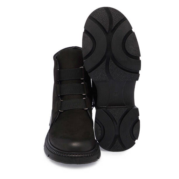 Siyah Nubuk Deri Kadın Casual Bot - K24K1BT67511-A64 - 4