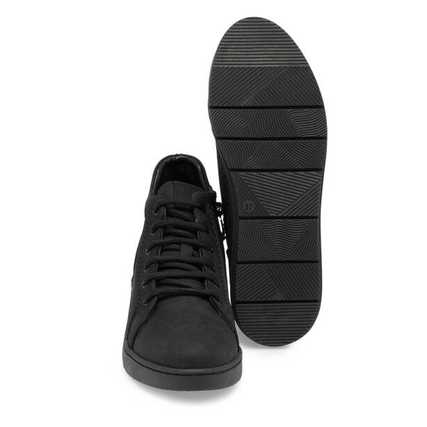 Siyah Nubuk Deri Kadın Casual Bot - K24K1BT67633-A64 - Tergan