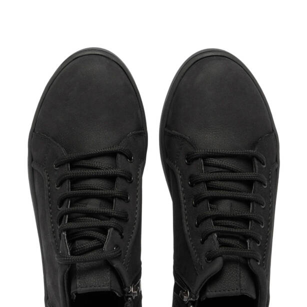 Siyah Nubuk Deri Kadın Casual Bot - K24K1BT67633-A64 - Tergan