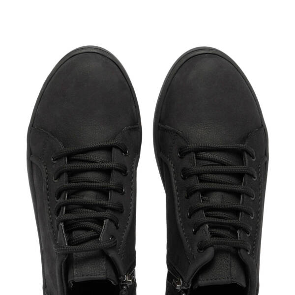 Siyah Nubuk Deri Kadın Casual Bot - K24K1BT67633-A64 - 5