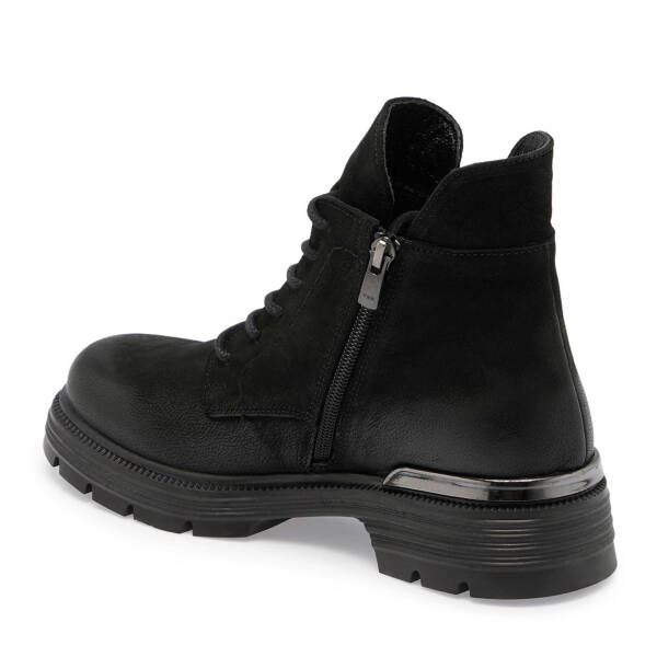 Siyah Nubuk Deri Kadın Casual Bot - K24K1BT67652-A64 - 2