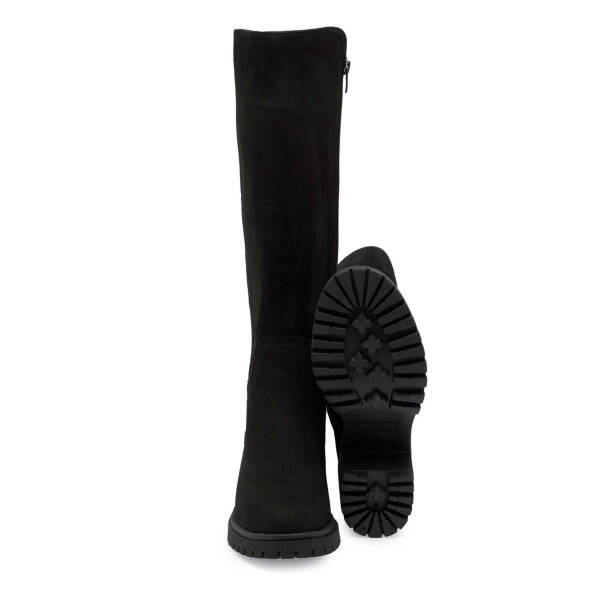 Siyah Nubuk Deri Kadın Casual Çizme - K24K1CM67584-A64 - 4