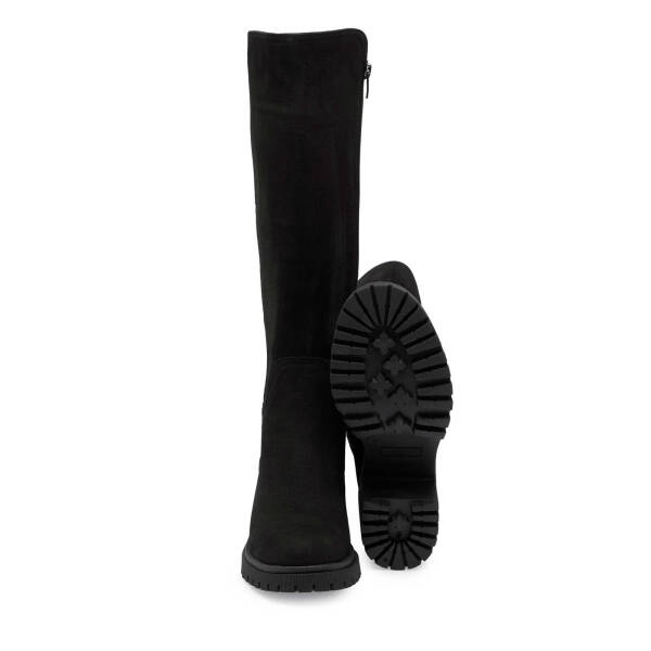 Siyah Nubuk Deri Kadın Casual Çizme - K24K1CM67584-A64 - 4