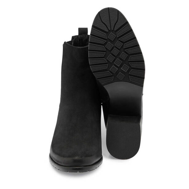 Siyah Nubuk Deri Kadın Klasik Bot - K24K1BT67567-A64 - 4