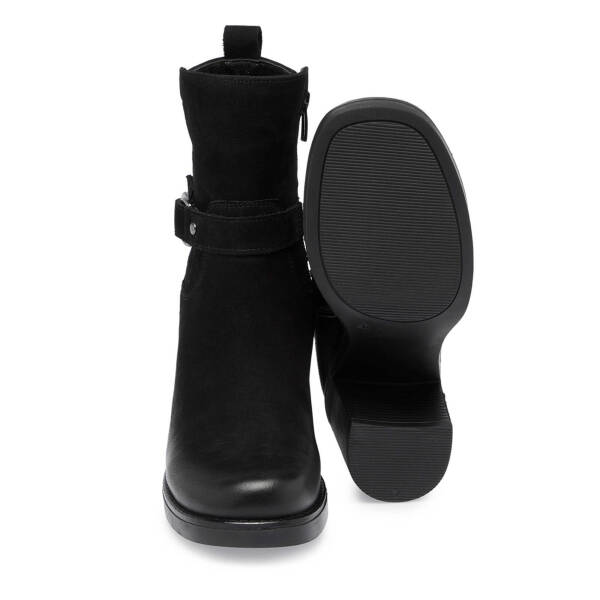 Siyah Nubuk Deri Kadın Klasik Bot - K24K1BT67653-A64 - 4