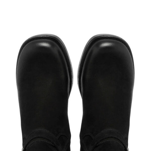 Siyah Nubuk Deri Kadın Klasik Bot - K24K1BT67653-A64 - 5