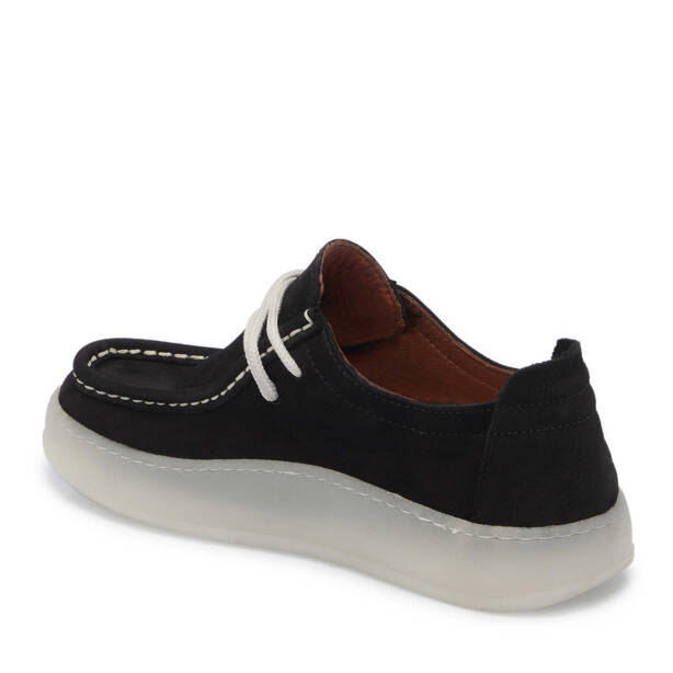 Siyah Nubuk Deri Kadın Loafer - K24I1AY67501-A64 - 2