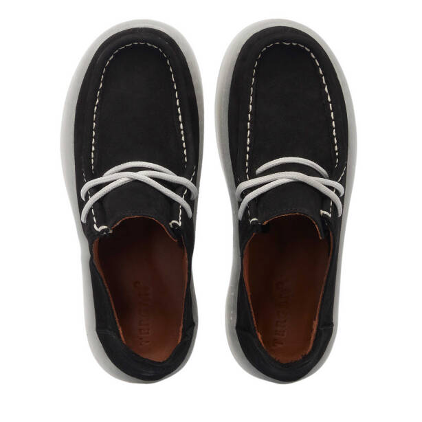 Siyah Nubuk Deri Kadın Loafer - K24I1AY67501-A64 - 5