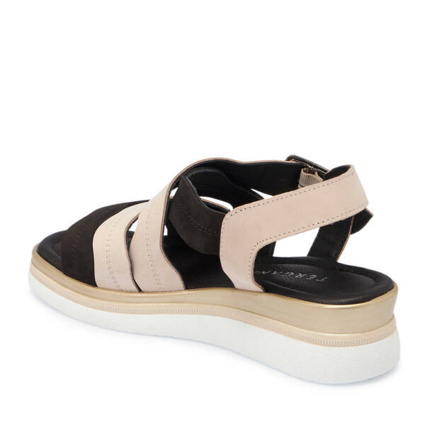 Siyah Nubuk Deri Kadın Sandalet - K25Y1SN67855-A64 - 2