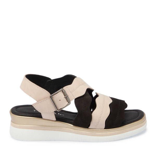 Siyah Nubuk Deri Kadın Sandalet - K25Y1SN67855-A64 - 3