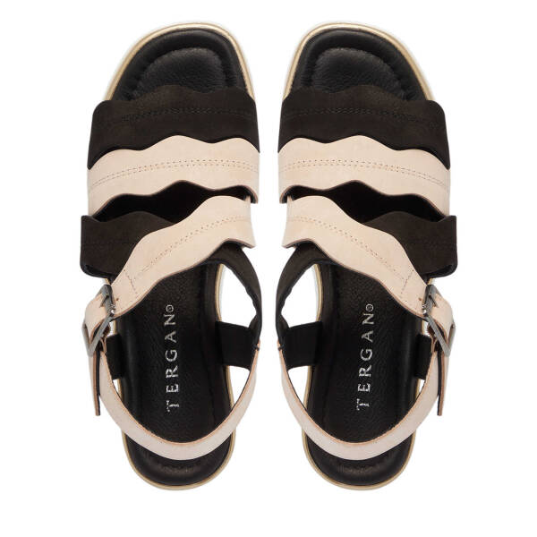 Siyah Nubuk Deri Kadın Sandalet - K25Y1SN67855-A64 - 5