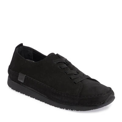 Siyah Nubuk Deri Kadın Sneaker - K24I1AY67268-A64 - 1
