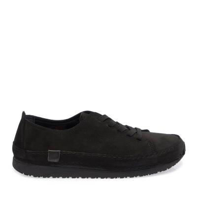 Siyah Nubuk Deri Kadın Sneaker - K24I1AY67268-A64 - 3