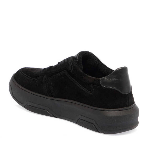 Siyah Nubuk Deri Kadın Sneaker - K24I1AY67493-A64 - 2
