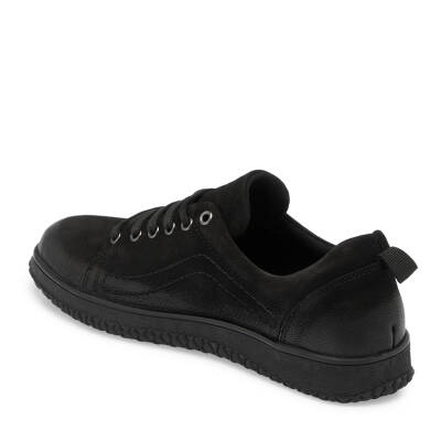 Siyah Nubuk Deri Kadın Sneaker - K24S1AY67657-A64 - 2