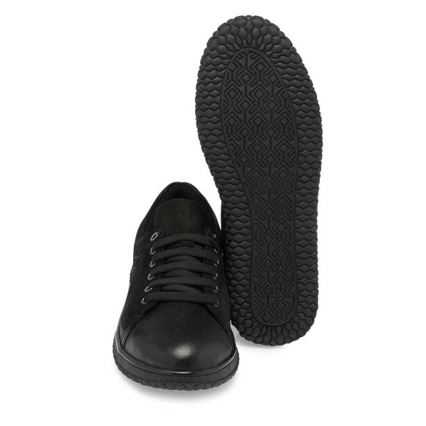 Siyah Nubuk Deri Kadın Sneaker - K24S1AY67657-A64 - 4