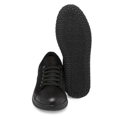 Siyah Nubuk Deri Kadın Sneaker - K24S1AY67657-A64 - 4