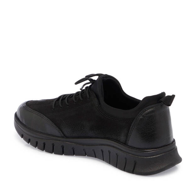 Siyah Nubuk Deri Kadın Sneaker - K24S1AY67658-A23 - Tergan