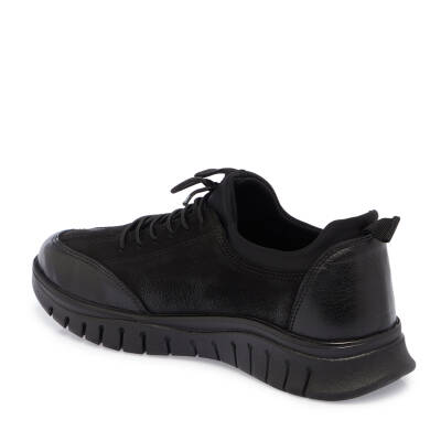 Siyah Nubuk Deri Kadın Sneaker - K24S1AY67658-A23 - 2