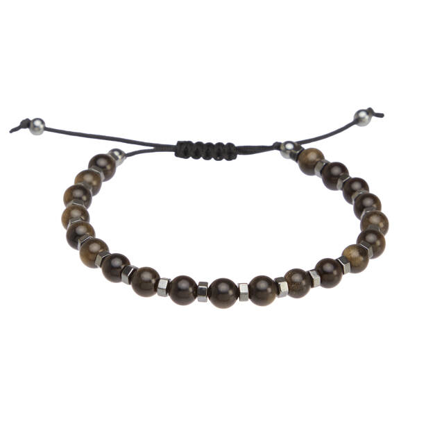 Siyah Obsidyen Unisex Bileklik - U1BLK0430046-D62 - 1