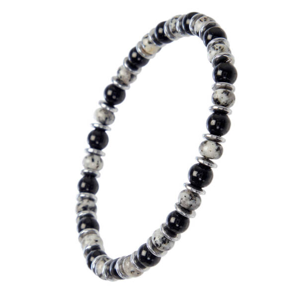 Siyah Onix-Jade Erkek Bileklik - E1BLK0410465-D62 - 2