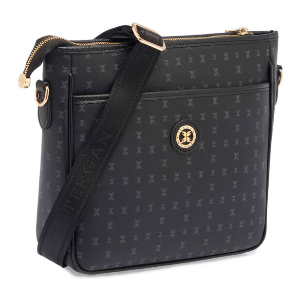Siyah Print Kadın Çapraz Askılı Çanta - S25K1PR09128-T0E - 2