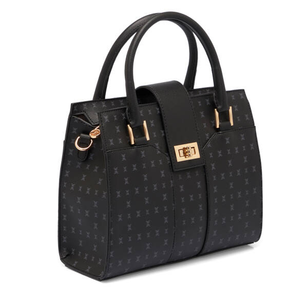 Siyah Print Kadın Çapraz Askılı Çanta - S25K1PR09184-T0E - 2