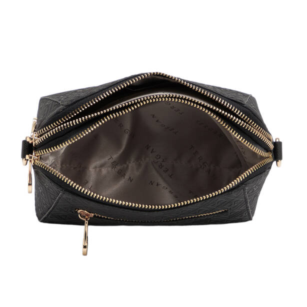 Siyah Print Kadın Çapraz Askılı Çanta - S25K1PR09188-R0P - Tergan