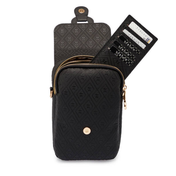 Siyah Print Kadın Çapraz Askılı Çanta - S25Y1PR09150-R0P - 4