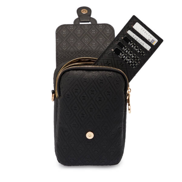 Siyah Print Kadın Çapraz Askılı Çanta - S25Y1PR09150-R0P - 4