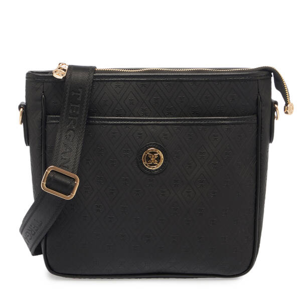 Siyah Print Kadın Çapraz Askılı Çanta - S26Y1PR09128-R0P 