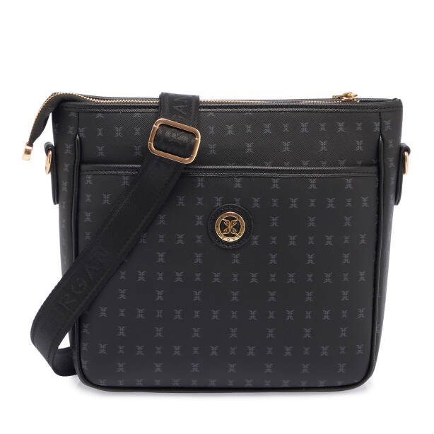 Siyah Print Kadın Çapraz Askılı Çanta - S26Y1PR09128-T0E 