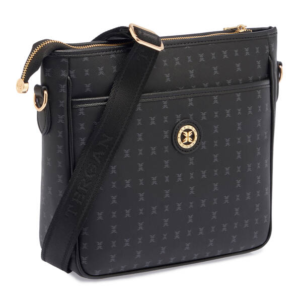 Siyah Print Kadın Çapraz Askılı Çanta - S26Y1PR09128-T0E - 2