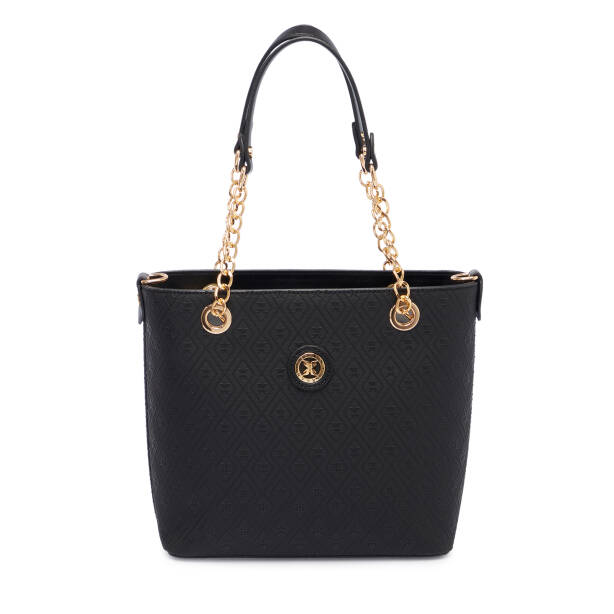 Siyah Print Kadın Omuz Çantası - S1WPR0000801-R0P - Tergan